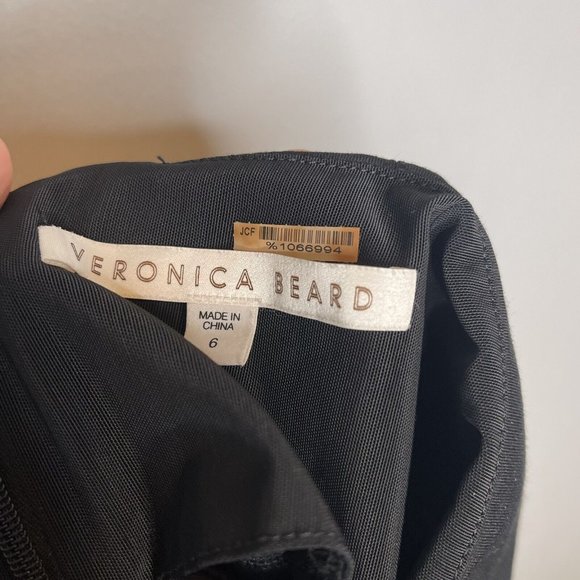 Veronica Beard Black Harlequin High Waisted Back Zip Stretch Trouser Pants 6 - Picture 7 of 8